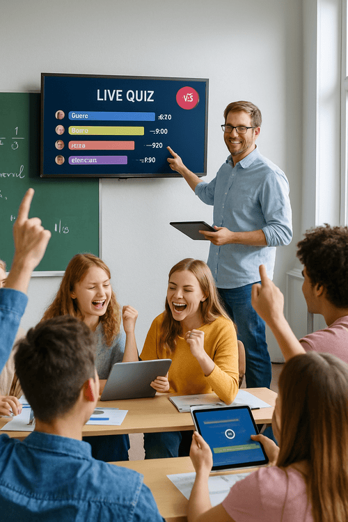 Live quiz competition interface